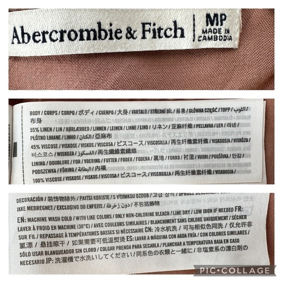 Abercrombie & Fitch fitted mini dress, sleeveless with halter top, linen blend - Picture 15 of 16